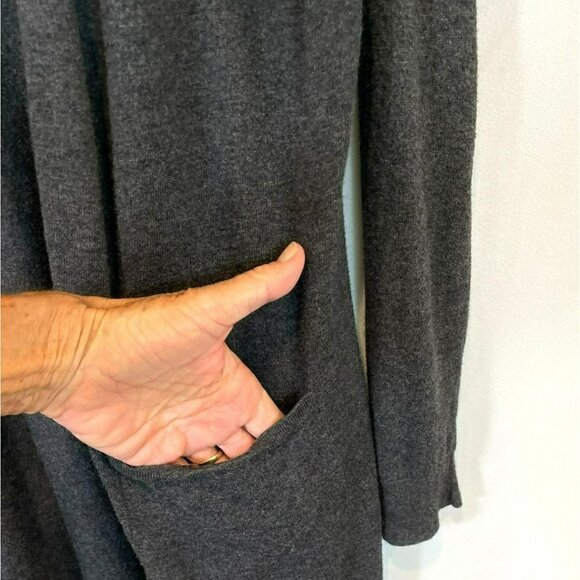 Old Navy Longline Cardigan Sweater Open Front Extra Long Gray Size Women's Large - Picture 5 of 12